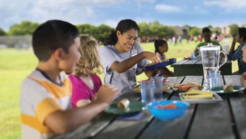 Children eating
