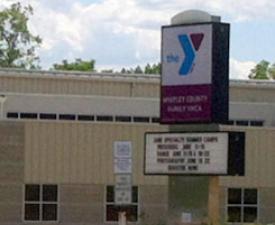 Whitley YMCA sign and building